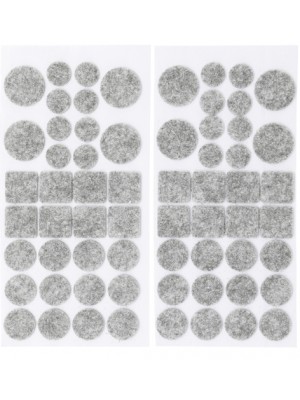 BGS 80703 Filzgleiter-Satz | grau-meliert | 64-tlg.