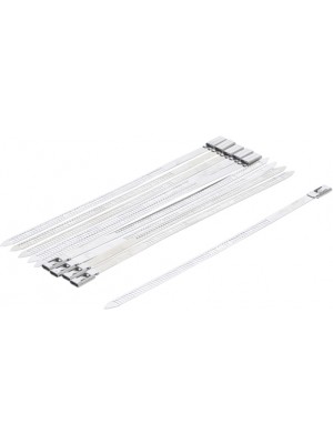 BGS 80780 Kabelbinder-Sortiment | Edelstahl | rostfrei | 7,0 x 200 mm | 10-tlg.