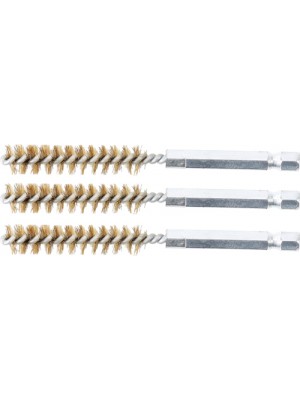 BGS 3078-10-M Messingbürste | 10 mm | Antrieb Außensechskant 6,3 mm (1/4"") | 3-tlg.