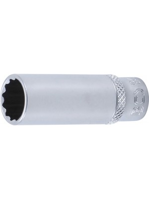 BGS 10712 Steckschlüssel-Einsatz Zwölfkant, tief | Antrieb Innenvierkant 6,3 mm (1/4"") | SW 12 mm