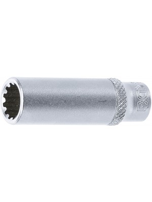 BGS 10160 Steckschlüssel-Einsatz Gear Lock, tief | Antrieb Innenvierkant 6,3 mm (1/4"") | SW 10 mm