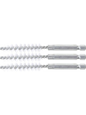 BGS 3078-10-N Nylonbürste | 10 mm | Antrieb Außensechskant 6,3 mm (1/4"") | 3-tlg.