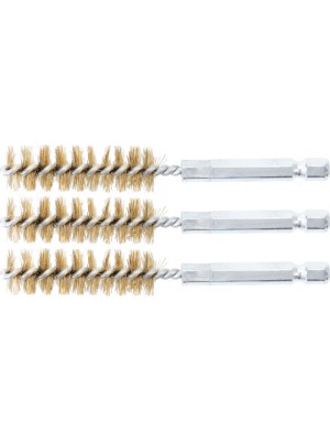 BGS 3078-14-M Messingbürste | 14 mm | Antrieb Außensechskant 6,3 mm (1/4"") | 3-tlg.