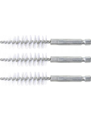 BGS 3078-15-N Nylonbürste | 15 mm | Antrieb Außensechskant 6,3 mm (1/4"") | 3-tlg.