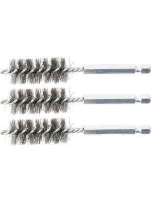 BGS 3078-17-S Stahlbürste | 17 mm | Antrieb Außensechskant 6,3 mm (1/4"") | 3-tlg.