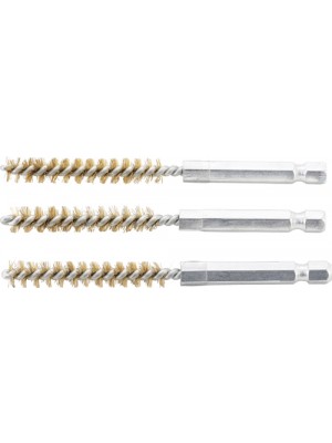 BGS 3078-8-M Messingbürste | 8 mm | Antrieb Außensechskant 6,3 mm (1/4"") | 3-tlg.