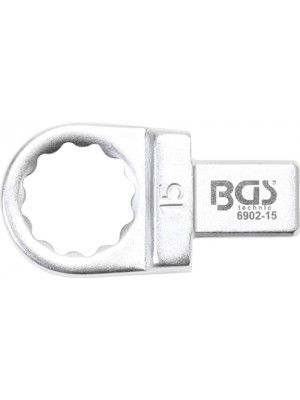 BGS 6902-15 Einsteck-Ringschlüssel | 15 mm | Aufnahme 9 x 12 mm
