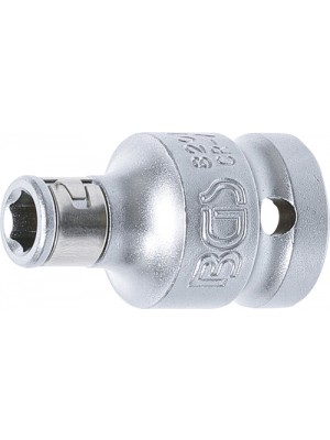 BGS 8201 Bit-Adapter mit Haltekugel | Innenvierkant 12,5 mm (1/2"") | Innensechskant 6,3 mm (1/4"")