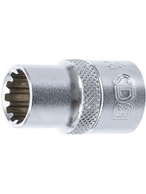 BGS 10213 Steckschlüssel-Einsatz Gear Lock | Antrieb Innenvierkant 12,5 mm (1/2"") | SW 13 mm
