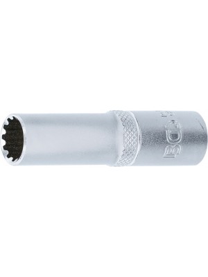 BGS 10351 Steckschlüssel-Einsatz Gear Lock, tief | Antrieb Innenvierkant 10 mm (3/8"") | SW 11 mm