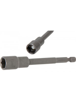 BGS 2767 Steckschlüssel-Einsatz Sechskant, extra lang | für Bohrmaschinen | Antrieb Außensechskant 6,3 mm (1/4"") | SW 11 mm