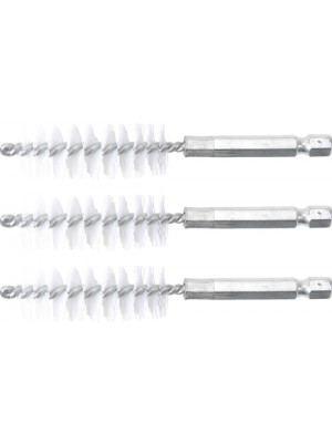 BGS 3078-17-N Nylonbürste | 17 mm | Antrieb Außensechskant 6,3 mm (1/4"") | 3-tlg.