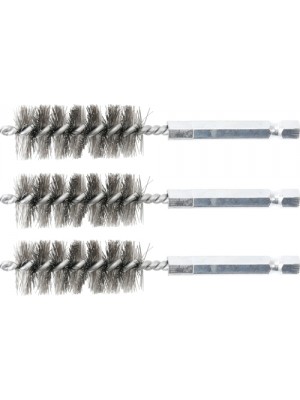 BGS 3078-18-S Stahlbürste | 18 mm | Antrieb Außensechskant 6,3 mm (1/4"") | 3-tlg.