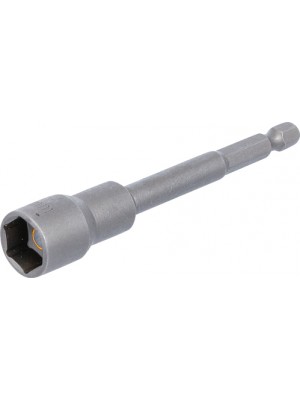 BGS 2769 Steckschlüssel-Einsatz Sechskant, extra lang | für Bohrmaschinen | Antrieb Außensechskant 6,3 mm (1/4"") | SW 13 mm