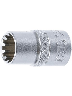 BGS 10214 Steckschlüssel-Einsatz Gear Lock | Antrieb Innenvierkant 12,5 mm (1/2"") | SW 14 mm