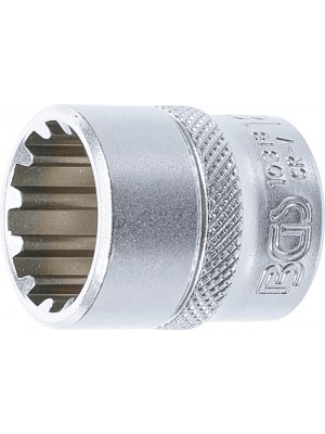 BGS 10318 Steckschlüssel-Einsatz Gear Lock | Antrieb Innenvierkant 10 mm (3/8"") | SW 18 mm