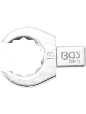 BGS 6904-18 Einsteck-Ringschlüssel | offen | 18 mm | Aufnahme 9 x 12 mm