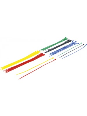 BGS 80771 Kabelbinder-Sortiment | farbig | 4,8 x 300 mm | 50-tlg.