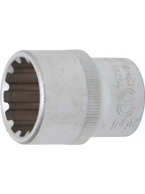 BGS 10221 Steckschlüssel-Einsatz Gear Lock | Antrieb Innenvierkant 12,5 mm (1/2"") | SW 21 mm