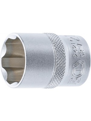 BGS 2421 Steckschlüssel-Einsatz Super Lock | Antrieb Innenvierkant 12,5 mm (1/2"") | SW 21 mm
