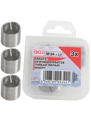 BGS 9438-1 Ersatz-Gewindeeinsätze | M24 x 2,0 mm | 3-tlg.