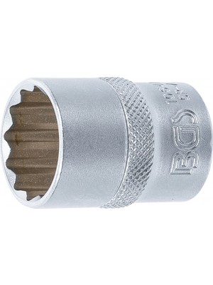 BGS 10641 Steckschlüssel-Einsatz Zwölfkant | Antrieb Innenvierkant 12,5 mm (1/2"") | SW 21 mm