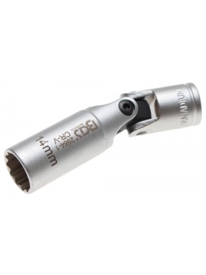 BGS 2984-1 Glühkerzen-Gelenk-Einsatz Zwölfkant | Antrieb Innenvierkant 10 mm (3/8"") | SW 14 mm