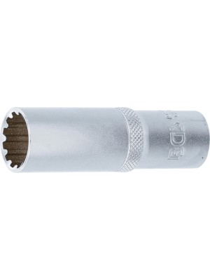 BGS 10257 Steckschlüssel-Einsatz Gear Lock, tief | Antrieb Innenvierkant 12,5 mm (1/2"") | SW 17 mm