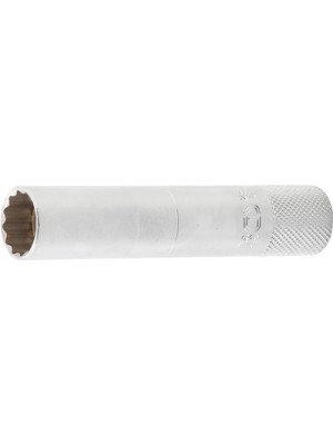 BGS 2446 Zündkerzen-Einsatz mit Magnet, Zwölfkant, lang | Antrieb Innenvierkant 10 mm (3/8"") | SW 14 mm