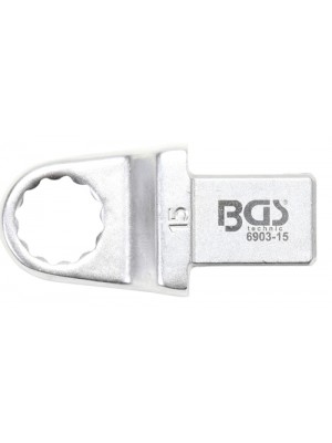 BGS 6903-15 Einsteck-Ringschlüssel | 15 mm | Aufnahme 14 x 18 mm