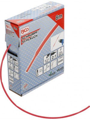 BGS 6923-1 Schrumpfschlauch-Box | rot | Ø 3 mm | 8 m