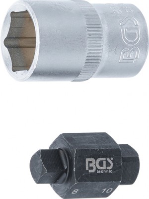 BGS 8991 Ölablassschrauben-Einsatz | Vierkant | 8 mm / 10 mm