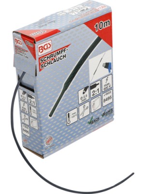 BGS 6846 Schrumpfschlauch-Box | schwarz | Ø 2,5 mm | 10 m