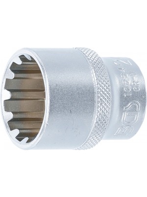 BGS 10224 Steckschlüssel-Einsatz Gear Lock | Antrieb Innenvierkant 12,5 mm (1/2"") | SW 24 mm