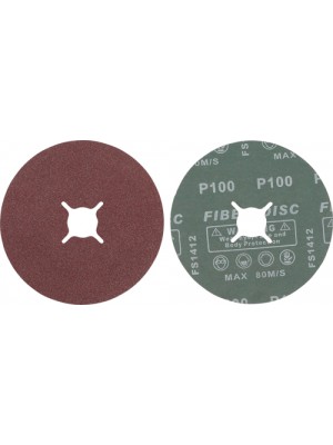 BGS 42028 Fiber-Schleifscheiben-Satz | Körnung 100 | Aluminiumoxid | 10-tlg.