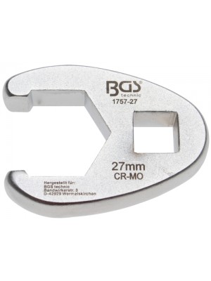 BGS 1757-27 Hahnenfußschlüssel | Antrieb Innenvierkant 12,5 mm (1/2"") | SW 27 mm