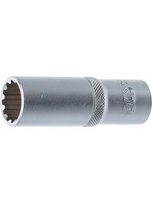 BGS 10258 Steckschlüssel-Einsatz Gear Lock, tief | Antrieb Innenvierkant 12,5 mm (1/2"") | SW 18 mm