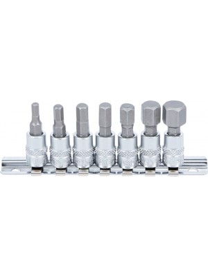 BGS 2161 Bit-Einsatz-Satz | Antrieb Innenvierkant 6,3 mm (1/4"") | Innensechskant 4 - 12 mm | 7-tlg.