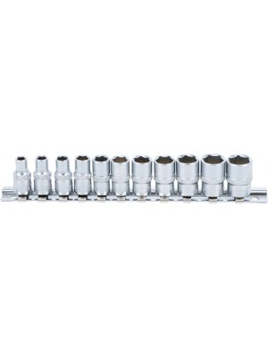 BGS 2433 Steckschlüssel-Einsatz-Satz Sechskant | Antrieb Innenvierkant 6,3 mm (1/4"") | Zollgrößen | 11-tlg.