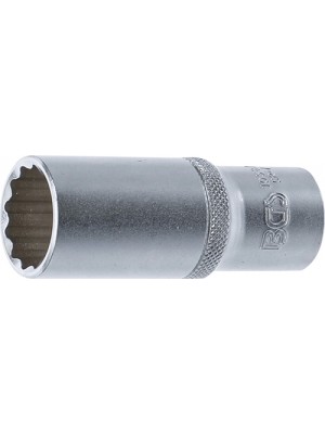 BGS 10687 Steckschlüssel-Einsatz Zwölfkant, tief | Antrieb Innenvierkant 12,5 mm (1/2"") | SW 22 mm