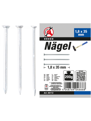 BGS 88112 Nägel-Sortiment | 200 g | 1,8 x 35 mm