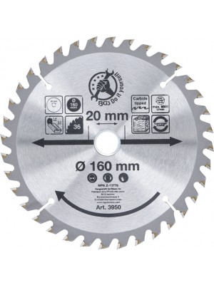 BGS 3950 Hartmetall-Kreissägeblatt | Ø 160 x 20 x 2,4 mm | 36 Zähne
