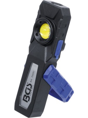 BGS 70051 COB-LED-Werkstattleuchte mit Magnet und Haken | klappbar