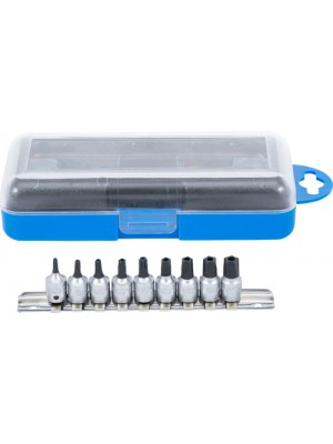 BGS 2355 Bit-Einsatz-Satz | Antrieb Innenvierkant 6,3 mm (1/4"") | TS-Profil (für Torx Plus) mit Bohrung | 9-tlg.