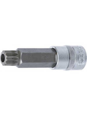 BGS 4365 Bit-Einsatz | Länge 100 mm | Antrieb Innenvierkant 12,5 mm (1/2"") | Innenvielzahn (für XZN) mit Bohrung M18