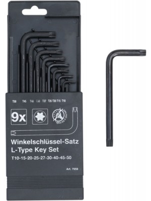 BGS 7959 Winkelschlüssel-Satz | T-Profil (für Torx) T10 - T50 | 9-tlg.