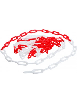 BGS 80809 Absperrkette | Rot-Weiß | Kunststoff | 5 m