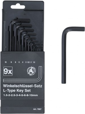 BGS 7957 Winkelschlüssel-Satz | Innensechskant 1,5 - 10 mm | 9-tlg.