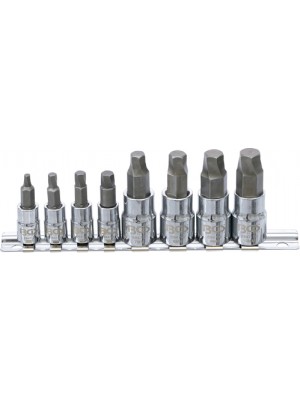 BGS 6847 Schraubenausdreher-Satz | Antrieb Innenvierkant 6,3 mm (1/4"") / 10 mm (3/8"") | für defekten Innensechskant 3 - 10 mm | 8-tlg.