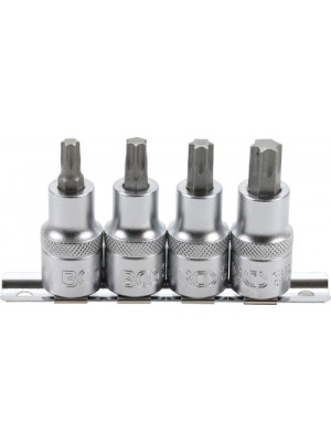BGS 8886 Bit-Einsatz-Satz | Antrieb Innenvierkant 12,5 mm (1/2"") | T-Profil (für Torx) T40 - T55 | 4-tlg.